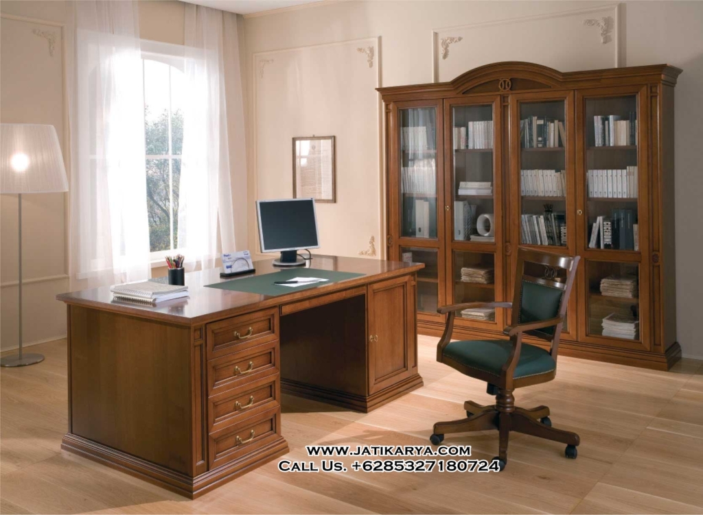 Set Furniture Kantor Kayu Jati Minimalis