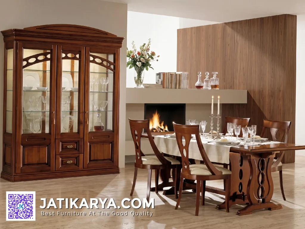 Set Ruang Makan Jati Jepara Modern Sentuhan Mewah dan Fungsional untuk Hunian Modern