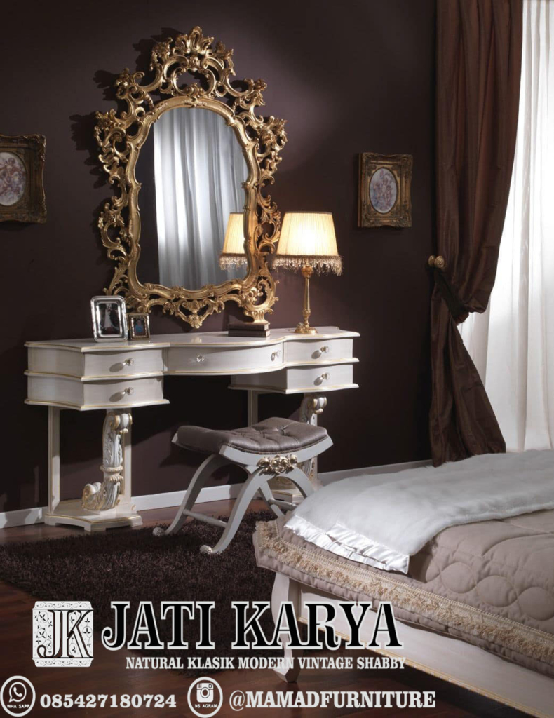 Detail Meja Rias Ukiran Klasik Set Tempat Tidur Minimalis Ukiran Mewah Jati Karya