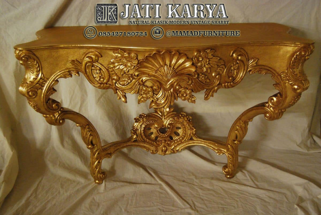 Meja Consolle Ukir Kerang Mewah