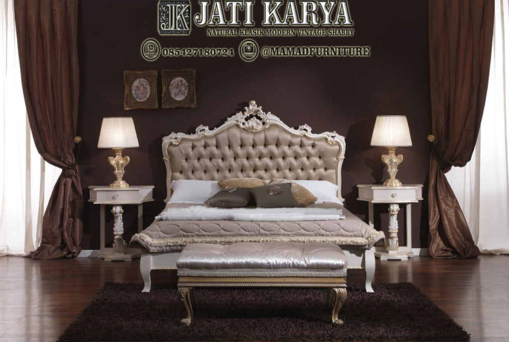 Set Tempat Tidur Minimalis Ukiran Mewah Jati Karya