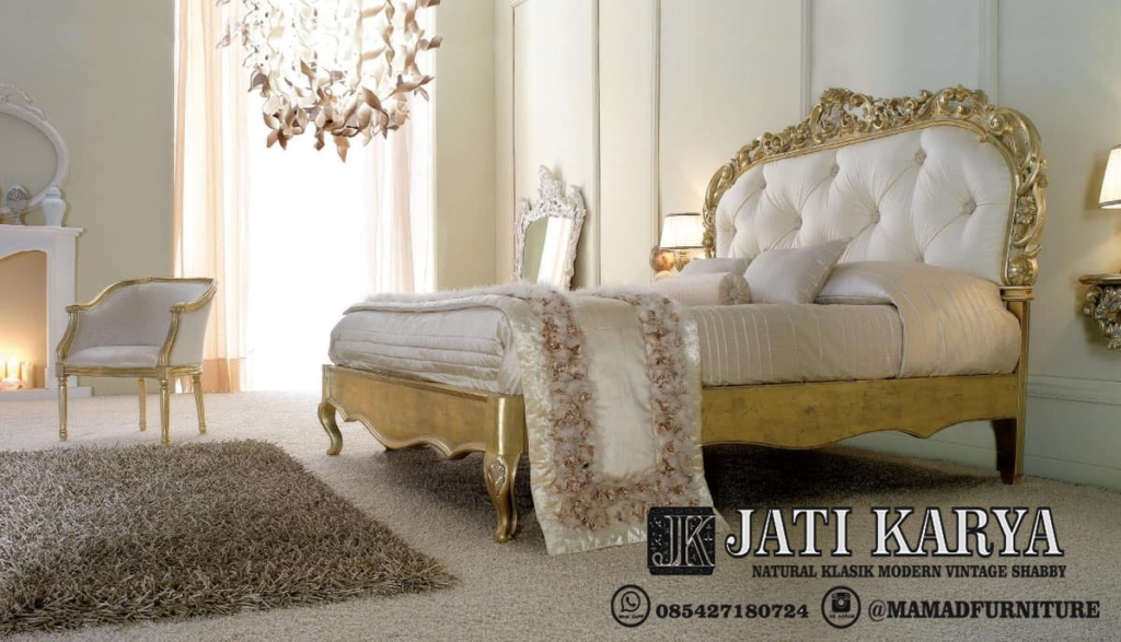 Tempat Tidur Ukiran Jepara Modern