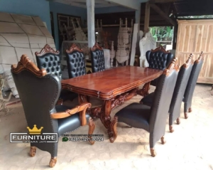 Meja Makan Jati Ukiran Modern Klasik Terbaru