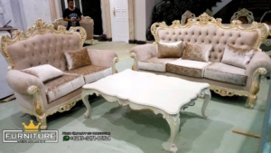 Sofa Tamu Ukir  Mewah Kayu Jati