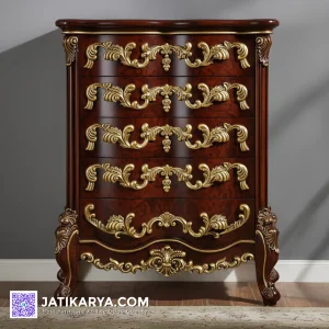 Lemari Nakas Laci Jati Ukir Jepara – Favorit Villa dan Boutique Hotel Jakarta
