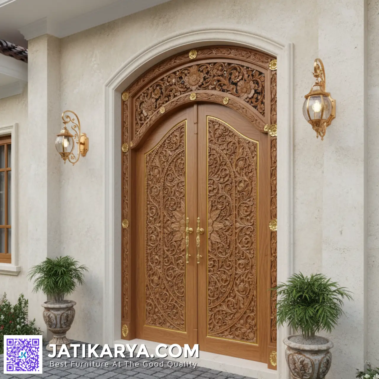 Model Pintu Rumah Klasik Eropa Ukir Karya Jepara