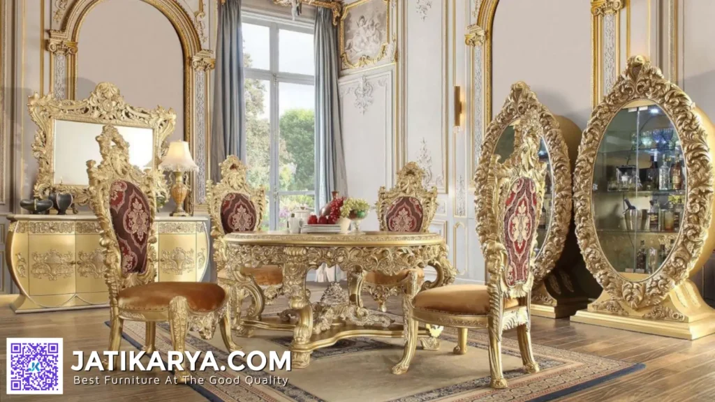 Set Meja Makan Klasik Mewah Eropa Luxury