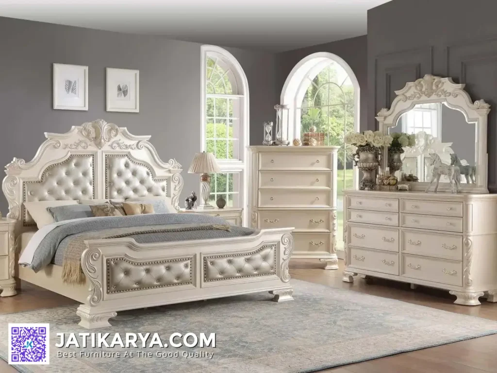Tempat Tidur Mutiara Duco Modern Jepara Terbaru, Bedroom Set Classic, Desain Kamar Klasik, desain tempat tidur mewah, Interior Kamar Klasik, Kamar Set Mewah, model tempat tidur mewah, ruang kamar, Tempat Tidur Aesthetic, tempat tidur klasik, tempat tidur mewah, tempat tidur minimalis, tempat tidur modern, Tempat Tidur Pengantin, Tempat Tidur Sultan, Tempat Tidur Ukir Jepara