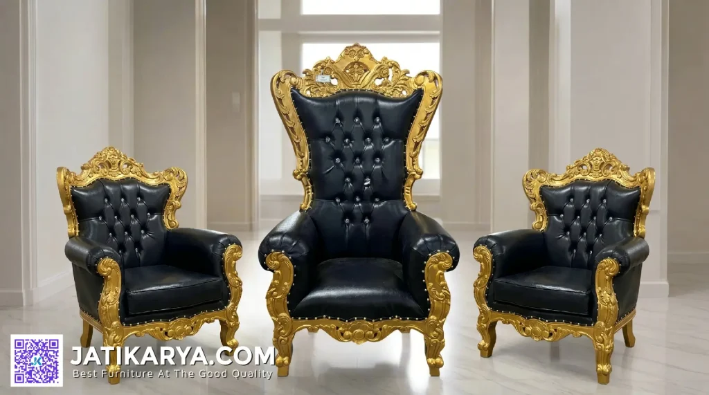 Throne Chair Sofa Klasik Jepara Mewah Terbaru