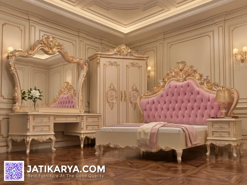 Bedroom Set Tempat Tidur Klasik Duco Luxury Jepara