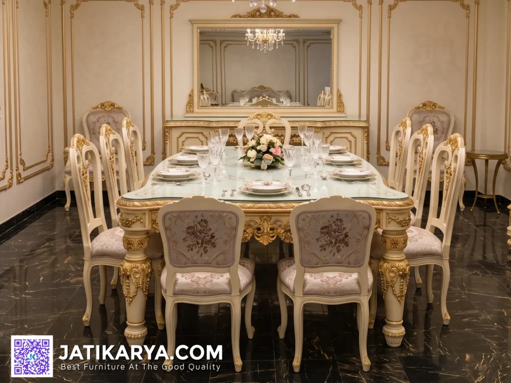 Dining Set Meja Makan Klasik Jepara Ruang Makan Sultan