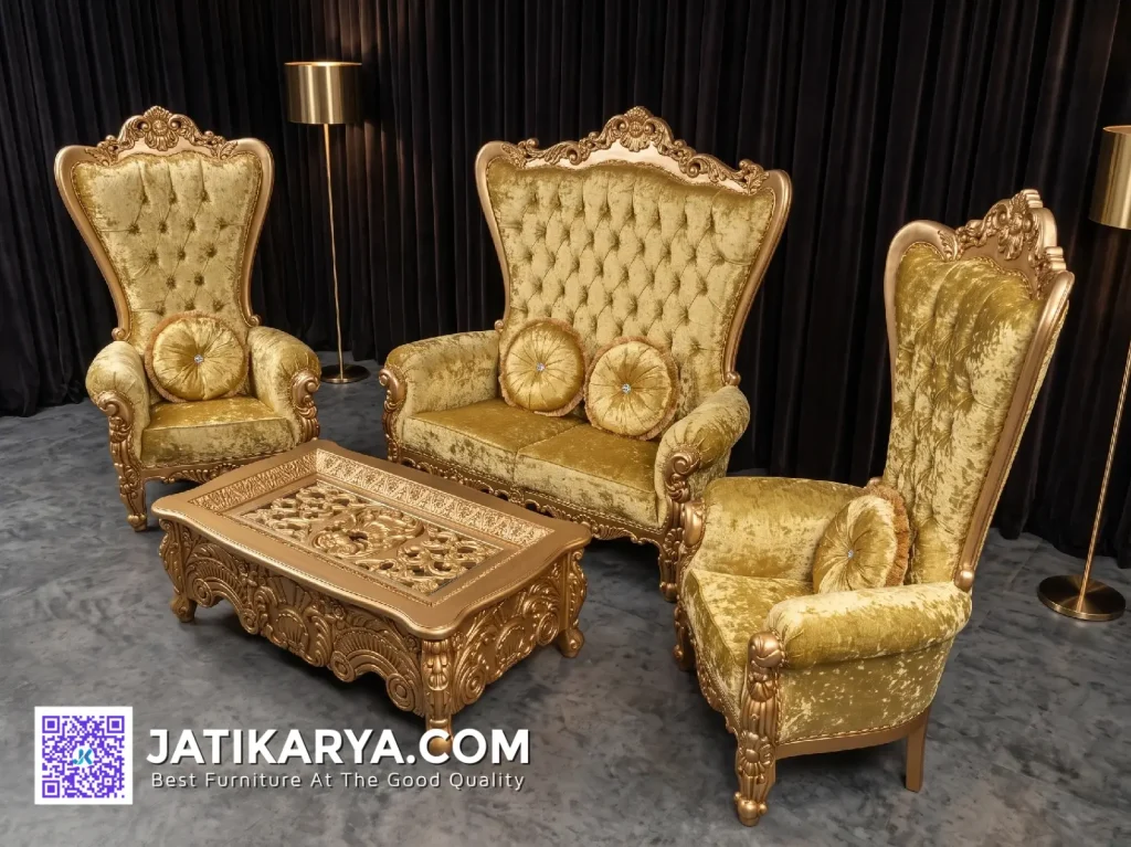 Model Sofa Klasik Ruang Tamu Mewah Ukir Jepara