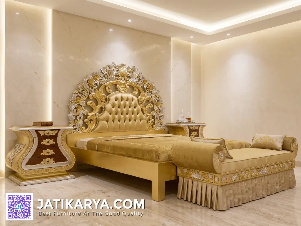 Ranjang Set Kamar Mewah Ukiran Jati Karya Jepara
