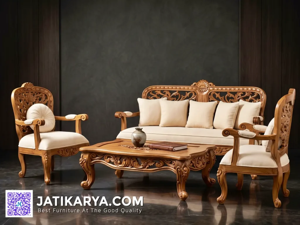 Set Sofa Tamu Klasik Ukiran Jati Jepara
