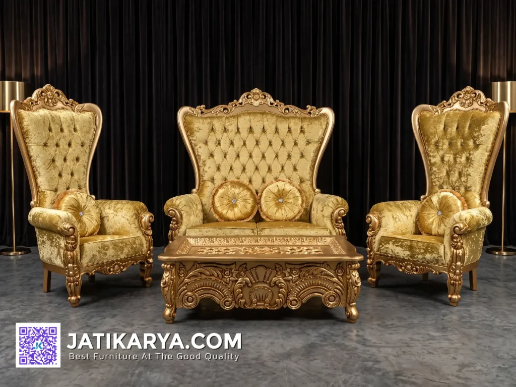 Sofa Klasik Ruang Tamu Mewah Ukir Jepara