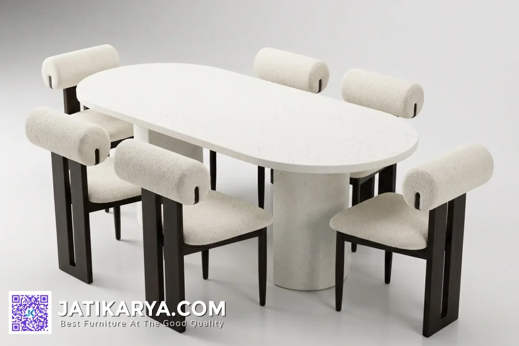 Dining Set Meja Makan Minimalis Kursi Desain Modern Kontemporer