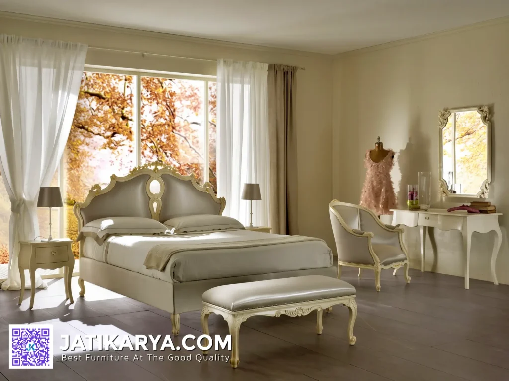 Furniture Set Tempat Tidur Minimalis Jati Hunian Apartement