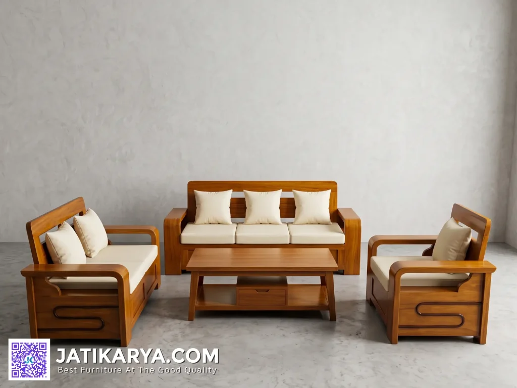 Kursi Tamu Jati Minimalis Jepara Model Sadewa Living Room