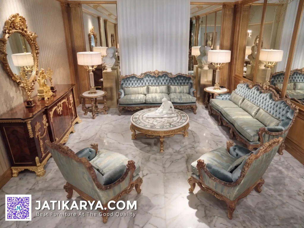 Living Room Set Sofa Tamu Ukiran Klasik Jepara Terpopuler