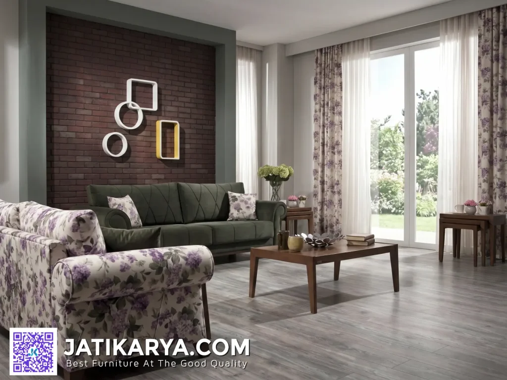 Modern Set Sofa Tamu Jati Minimalis Terbaru