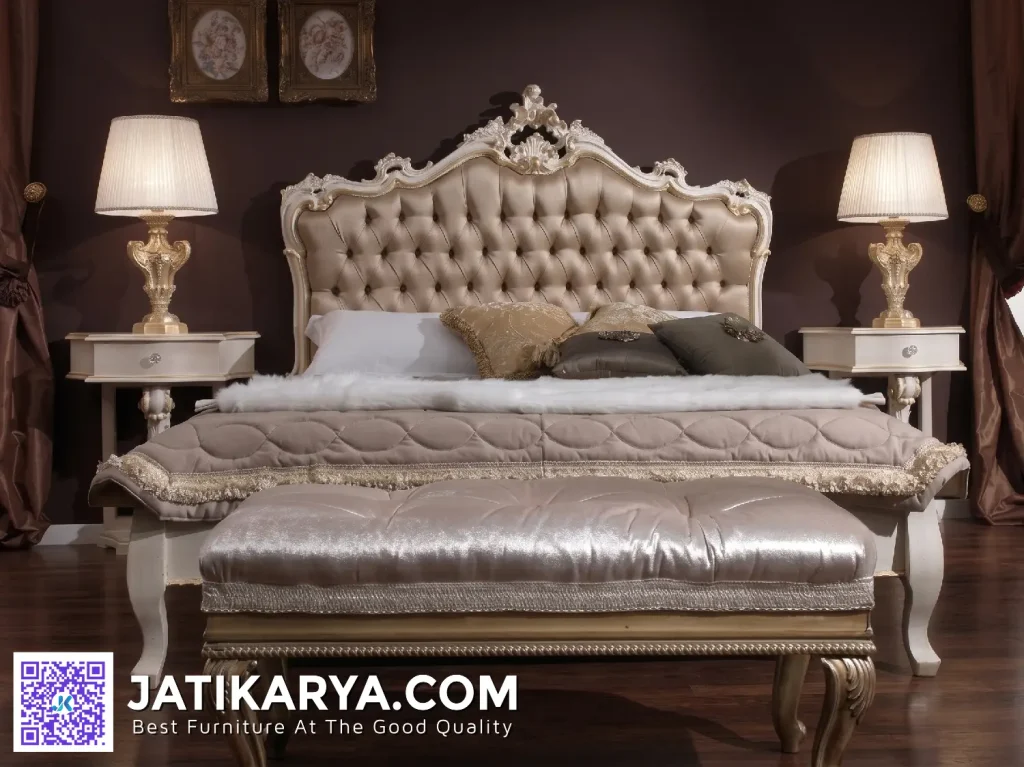 Ranjang Set Tempat Tidur Minimalis Modern Ukiran Mewah Jati Karya