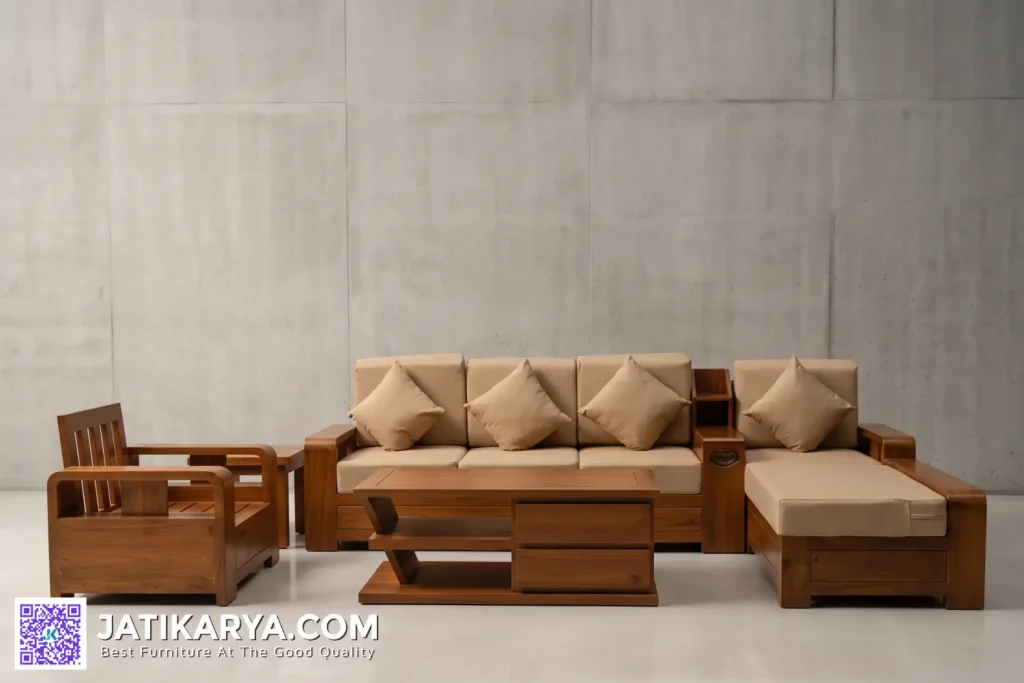 Kursi Sadewa Sofa Tamu Minimalis Jati Original