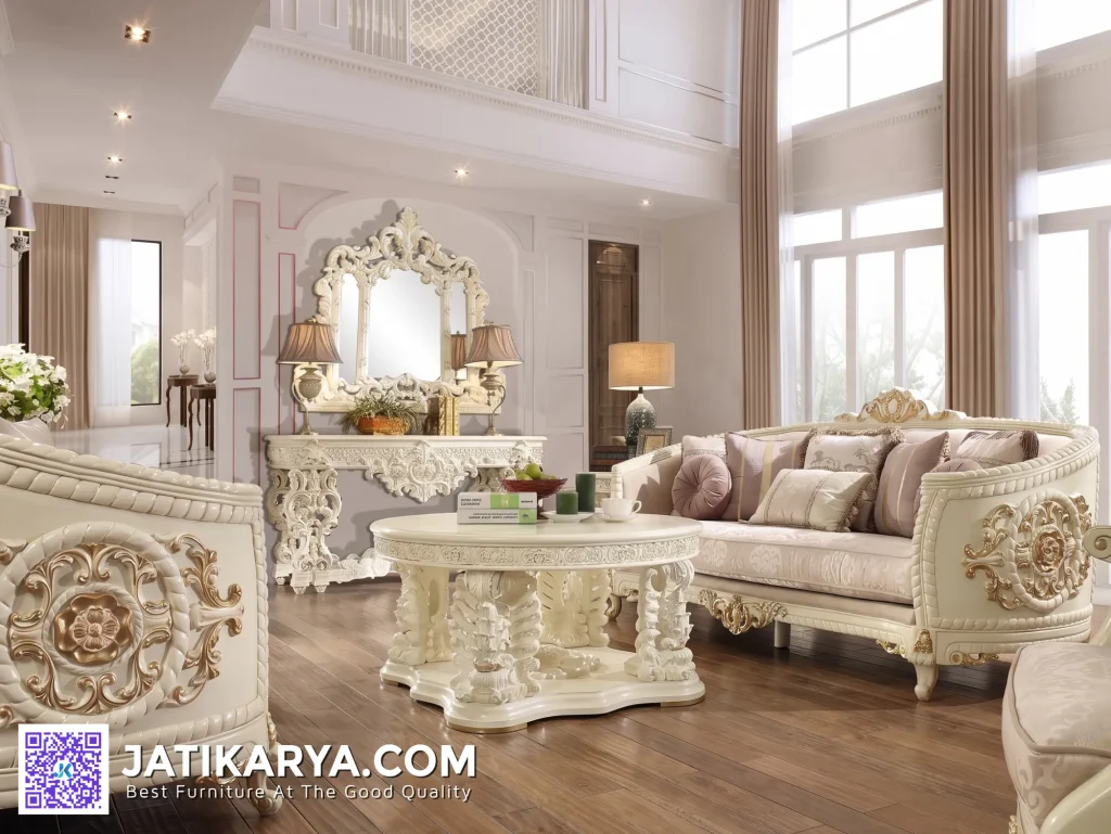 Meja Sofa Kursi Tamu Jepara Ukiran Mewah New Design
