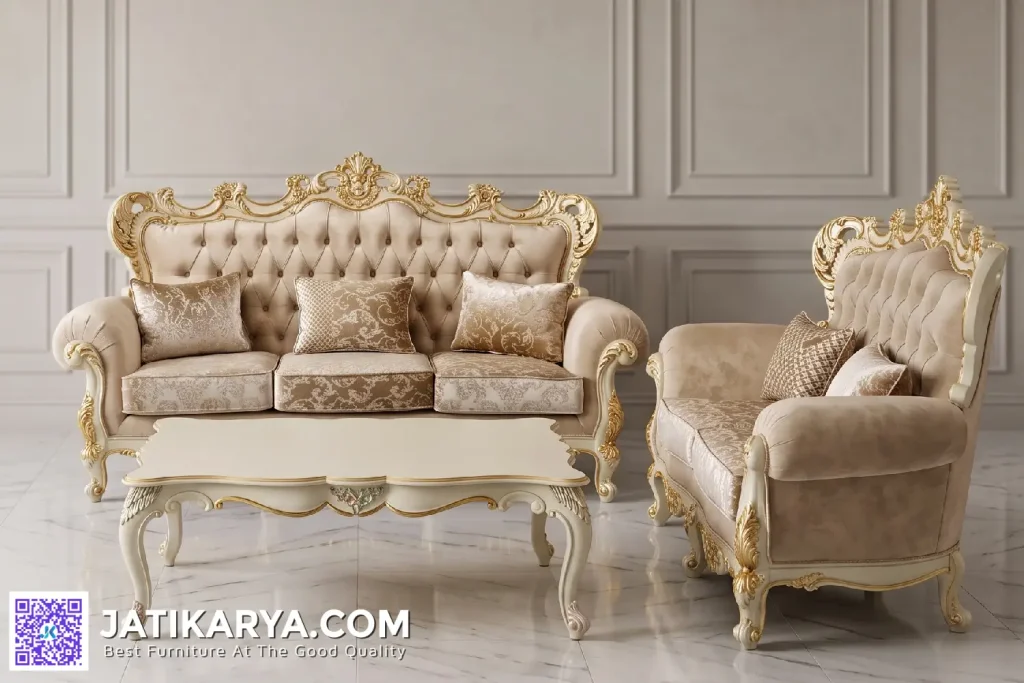 Model Sofa Tamu Modern Kasik Duco Mewah Jepara