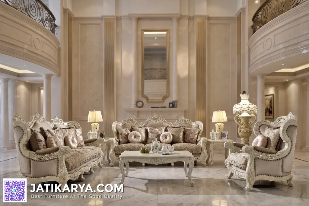 Set Sofa Tamu Ukir Modern Duco Mewah Jepara