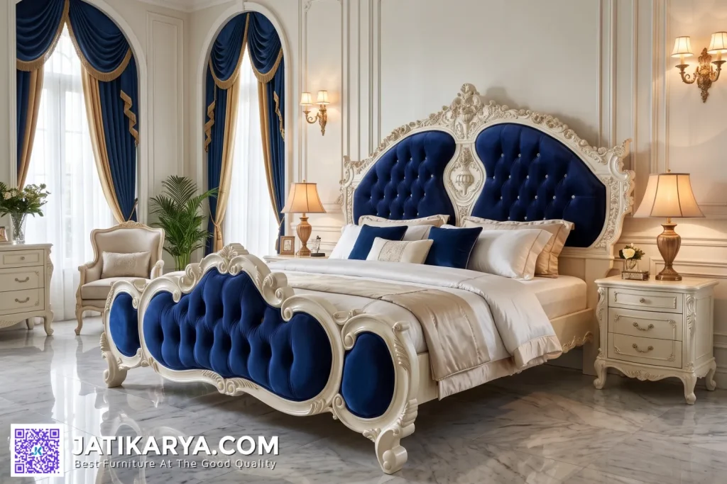 Bedroom Set Tempat Tidur Mewah Clarista Ukiran Jati Jepara