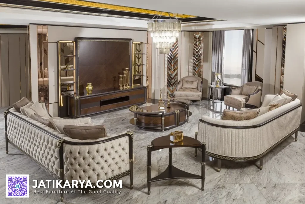 Luxury Sofa Kayu Jati Ruang Tamu 3311 Seater