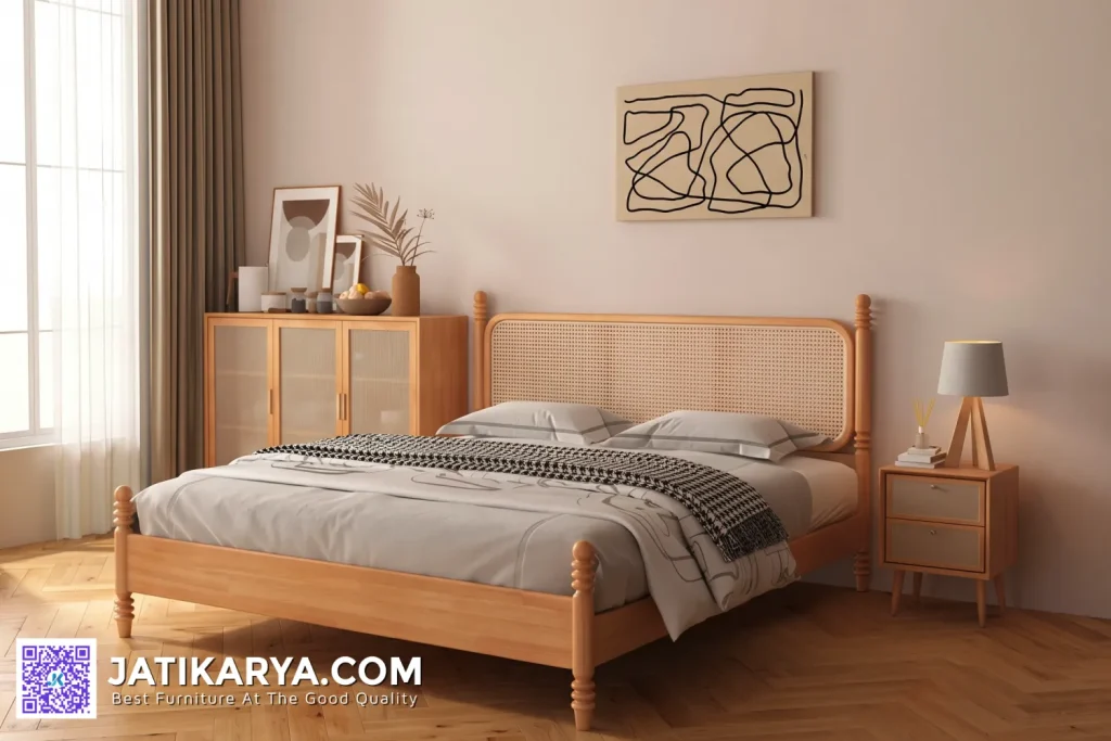 Model Tempat Tidur Minimalis Kayu Jati Dan Rotan Terbaru