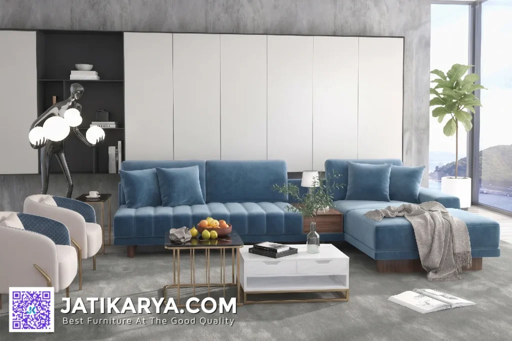 Sofa Tamu Stainless Mewah Modern Living Room Design
